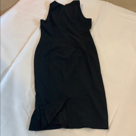 Black mid calf length dress Pearls and sequins - Picture 4 of 4